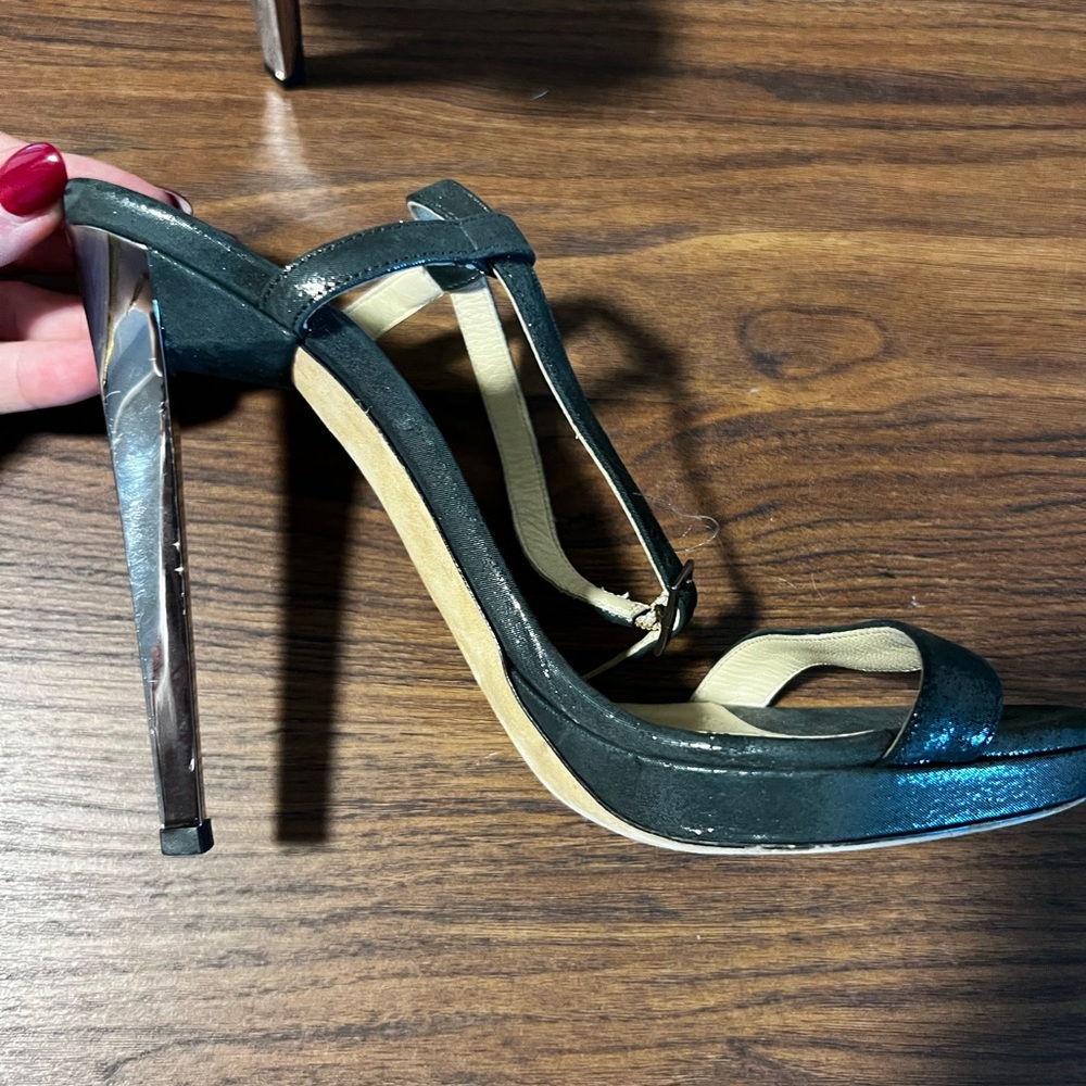 Jimmy Choo silver / dark grey High Heels